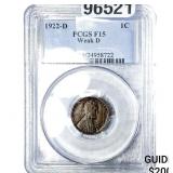 1922-D Wheat Cent PCGS F15 Weak D