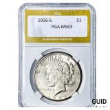 1926-S Silver Peace Dollar PGA MS63