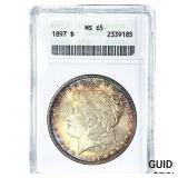 1897 Morgan Silver Dollar ANACS MS65