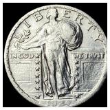 1924 Silver Standing Liberty Quarter CLOSELY  UNC