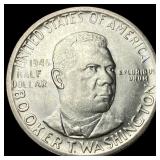 1946 Silver Booker T. Washington Half Dollar  CHO