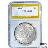 1884-O Morgan Silver Dollar PGA MS63