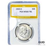 1949-D Franklin Half Dollar PGA MS66 FBL