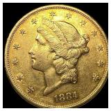 1884-S Gold $20 Liberty Head Double Eagle CLOSELY