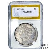 1879-O Morgan Silver Dollar PGA MS63
