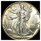 1944-D Silver Half Dollar Walking Liberty UNCIRCUL