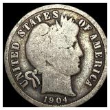 1904-S Silver Barber Dime LIGHTLY CIRCULATED