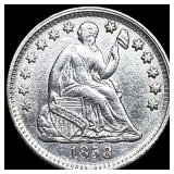 1858 Silver Half Dime CLOSELY UNCIRCULATED