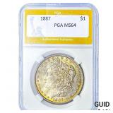 1887 Morgan Silver Dollar PGA MS64