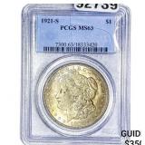 1921-S Morgan Silver Dollar PCGS MS63