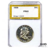 1959 Franklin Half Dollar PCI PR65