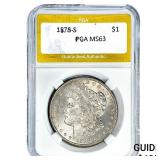 1878-S Morgan Silver Dollar PGA MS63