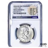 1958-D Franklin Half Dollar NGC BU Orig, Baf Frag.