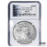 2012 Silver Eagle NGC MS70