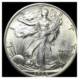1936-S Silver Walking Liberty Half Dollar UNCIRCUL