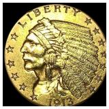 1913 Indian Head Gold $2.50 Quarter Eagle CLOSELY