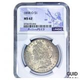 1898-O Morgan Silver Dollar NGC MS62