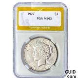 1927 Silver Peace Dollar PGA MS63