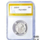 1928-D Standing Liberty Quarter PGA MS64