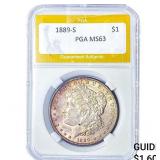 1889-S Morgan Silver Dollar PGA MS63