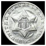 1852 Silver Three-Cent Piece UNCIRCULATED