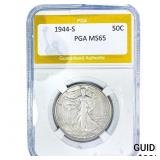 1944-S Walking Liberty Half Dollar PGA MS65