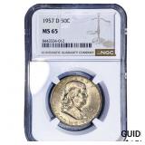 1957-D Franklin Half Dollar NGC MS65