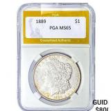 1889 Morgan Silver Dollar PGA MS65