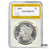 1885 Morgan Silver Dollar PGA MS64 PL