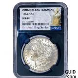 1884-O Morgan Silver Dollar NGC MS64 Orig. Bag Fra