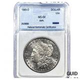 1885-O Morgan Silver Dollar NNC MS64 DMPL