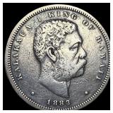 1883 Hawaii Silver 1/2 Dollar NEARLY UNCIRCULATED