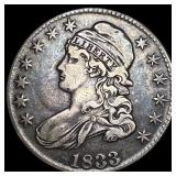 1833 Capped Bust Half Dollar NEARLY UNCIRCULATED