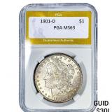 1901-O Morgan Silver Dollar PGA MS63