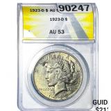 1923-D Silver Peace Dollar ANACS AU53