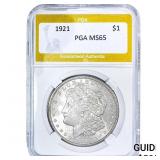 1921 Morgan Silver Dollar PGA MS65