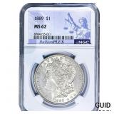 1889 Morgan Silver Dollar NGC MS62