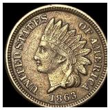 1863 Indian Head Cent NEARLY UNCIRCULATED