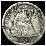 1847-O Silver Seated Liberty Quarter NICELY CIRCUL