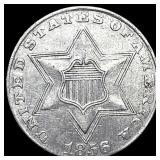 1856 Silver Three-Cent Piece CLOSELY UNCIRCULATED