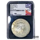 2021 Silver Eagle NGC MS70 Hearldic Eagle T-1