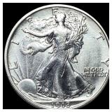1918-S Silver Walking Liberty Half Dollar NEARLY U