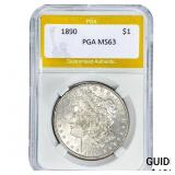 1890 Morgan Silver Dollar PGA MS63