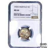 1938-D Buffalo Nickel NGC MS66