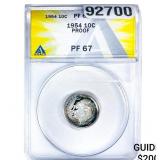 1954 Roosevelt Dime ANACS PF67