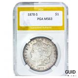 1878-S Morgan Silver Dollar PGA MS63