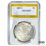 1887-S Morgan Silver Dollar PGA MS63