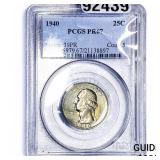 1940 Wheat Quarter PCGS PR67