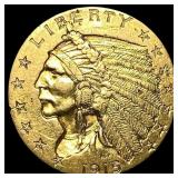 1915 Indian Head Gold $2.5 Quarter Eagle CLOSELY U