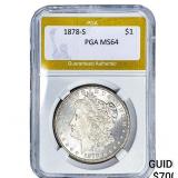 1878-S Morgan Silver Dollar PGA MS64